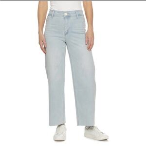 Oat New York Light Denim Wide Leg Cropped Jeans